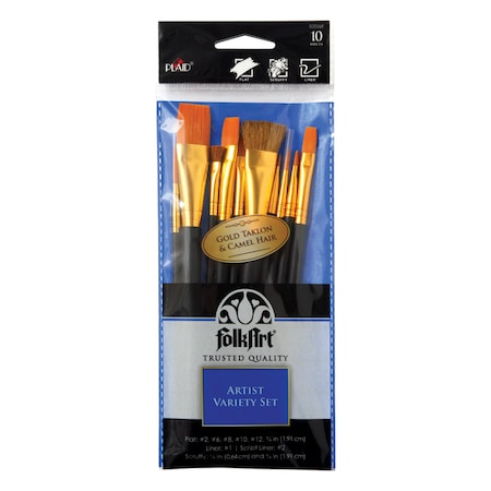 Plaid Plaid FolkArt Flat Paint Brush Set 50536E